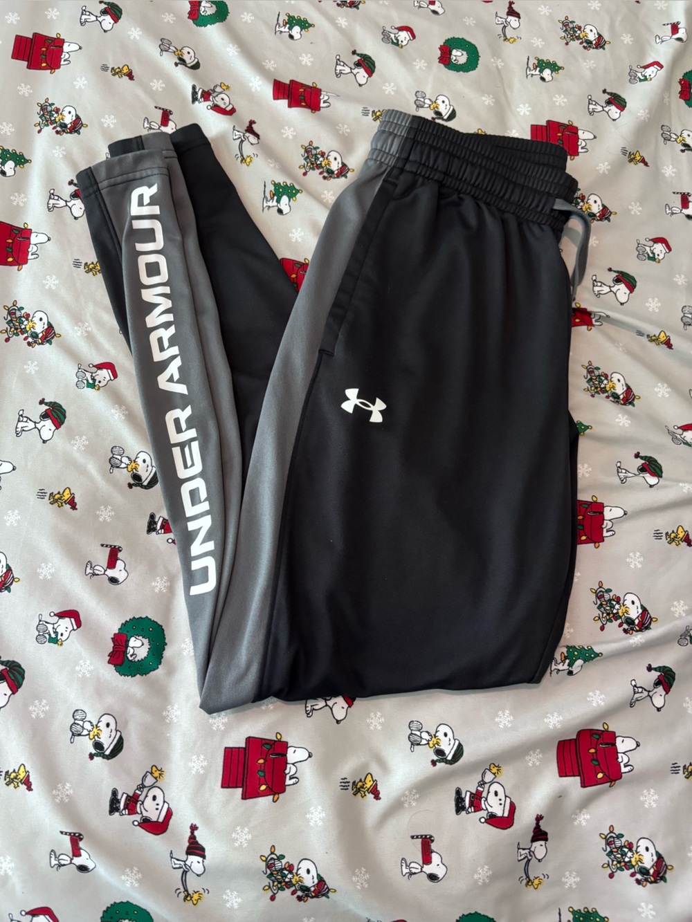 Under Armour Black Joggers with Gray Side Panels